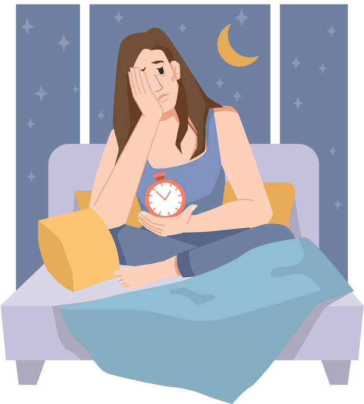 Sleep disorder, insomnia or anxiety at night time